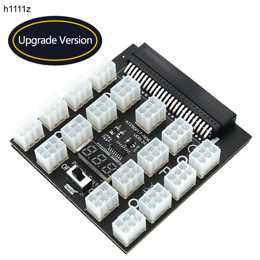2400W Server Psu Breakout Board - PCI-E 12V 50Pin To ATX 17