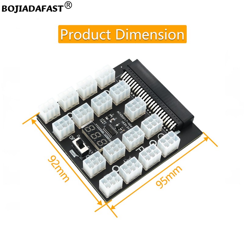 17 พอร์ต PCIe 6 พิน คอนเนคเตอร - 2400W Server Psu Breakout Board บทวิจารณ์และราคา