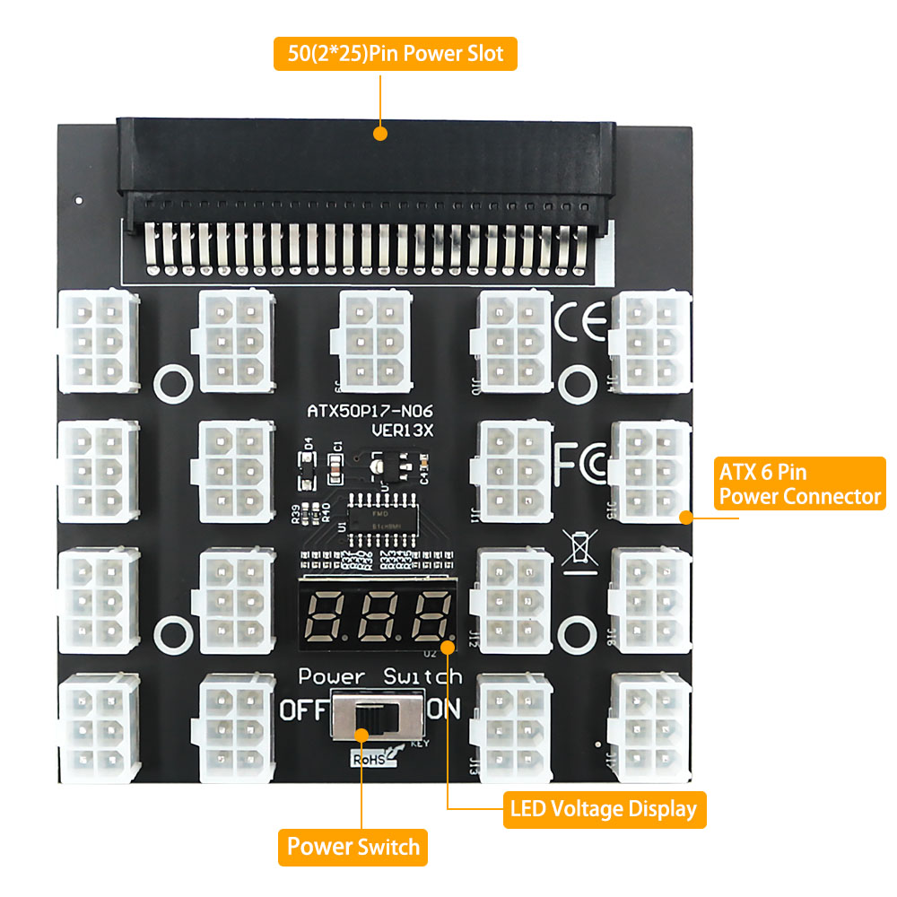 สําหรับ DELL 750W 1100W 1600W  - 2400W Server Psu Breakout Board บทวิจารณ์และราคา