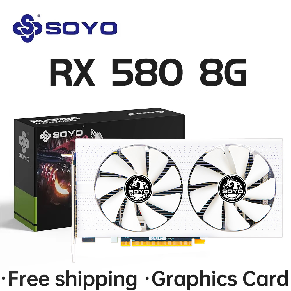 SOYO AMD Radeon RX580 8GB กราฟ - Rx 580 8Gb 2048Sp Gpu บทวิจารณ์และราคา